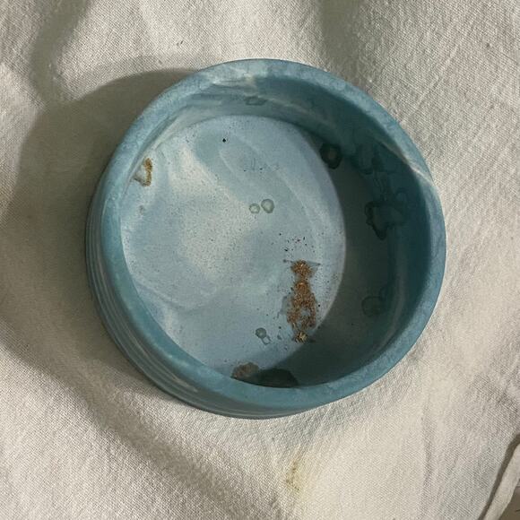 Vtg 1974 Design Gifts Jasperware Trinket Box USA Made 3.5" x 1.5" Snail Appliqué - Picture 3 of 8